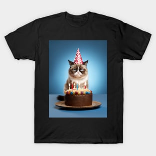 Happy Birthday Cat T-Shirt